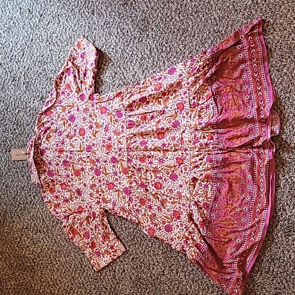 NATURAL LIFE Pink, Orange and White Floral Women's Size SMALL Dress - Picture 4 of 7